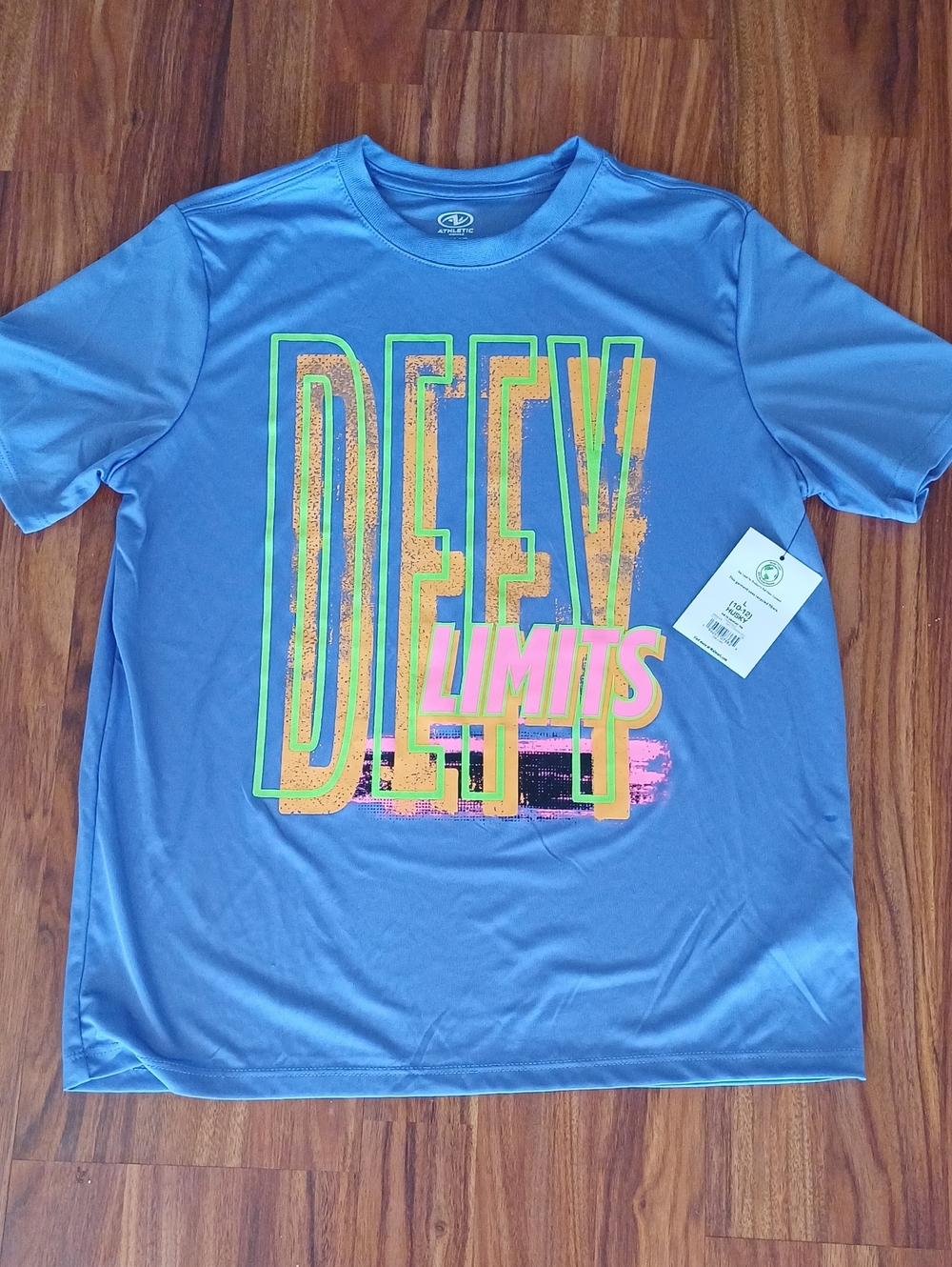 Athletic Works Blue 'DEFY LIMITS' Graphic Short-Sleeve Tee